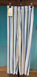 Blue stripe stretch pant