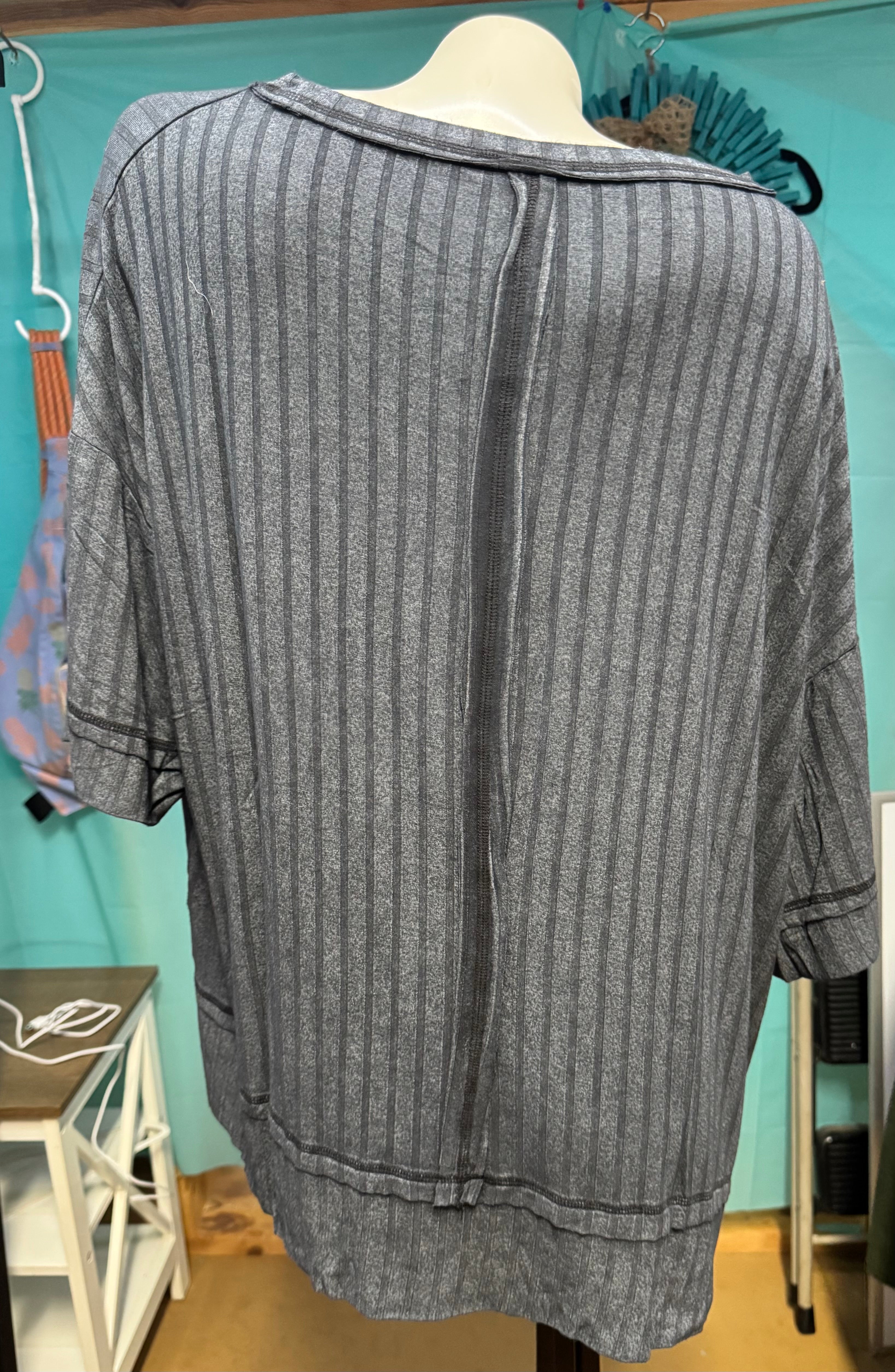 Zenana Dark Stripe Top (Plus)