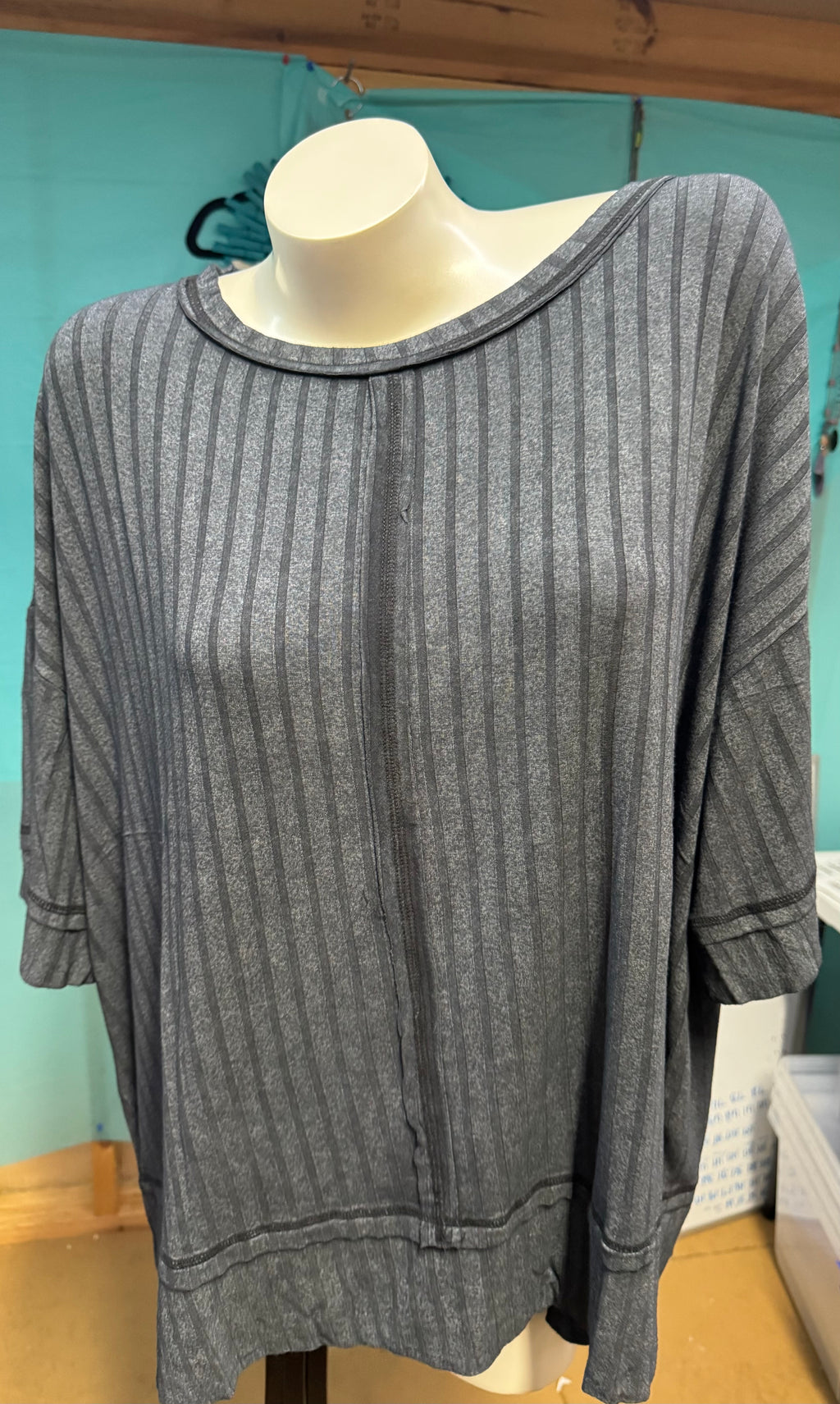 Zenana Dark Stripe Top (Plus)