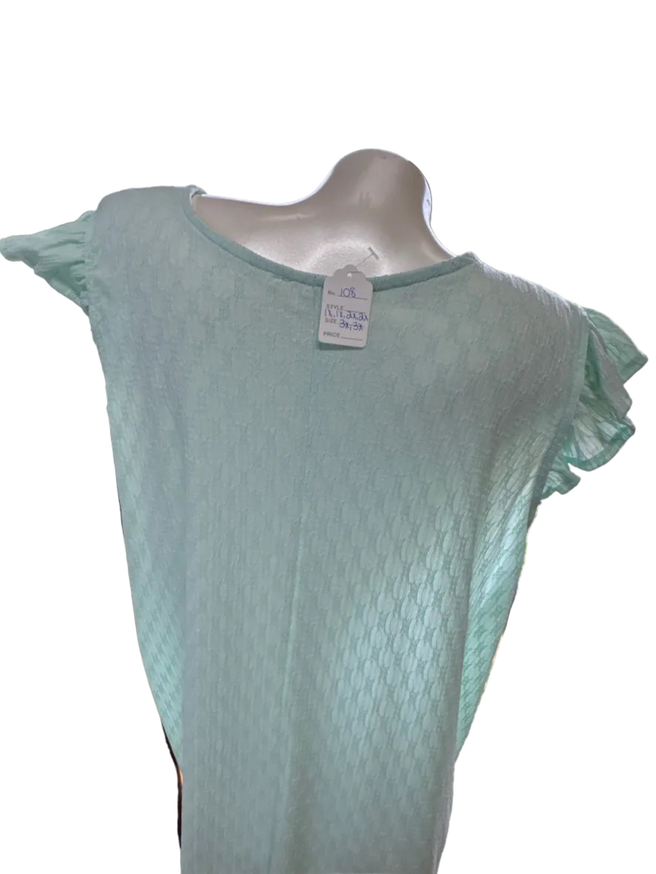BE Stage Flutter Sleeve Tank Plus Size