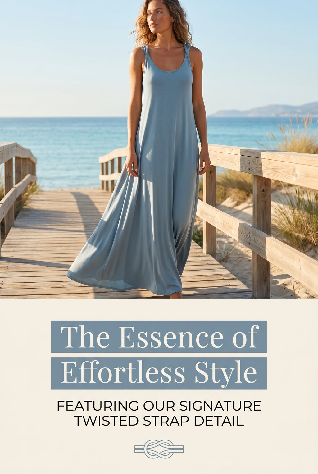 Zenana Twisted blue dress