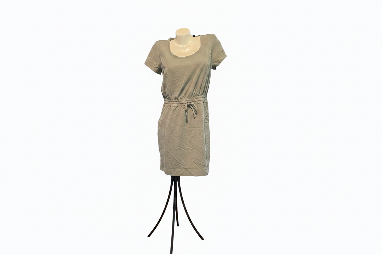 32 Cool Cinch Waist Dress - White Background 1