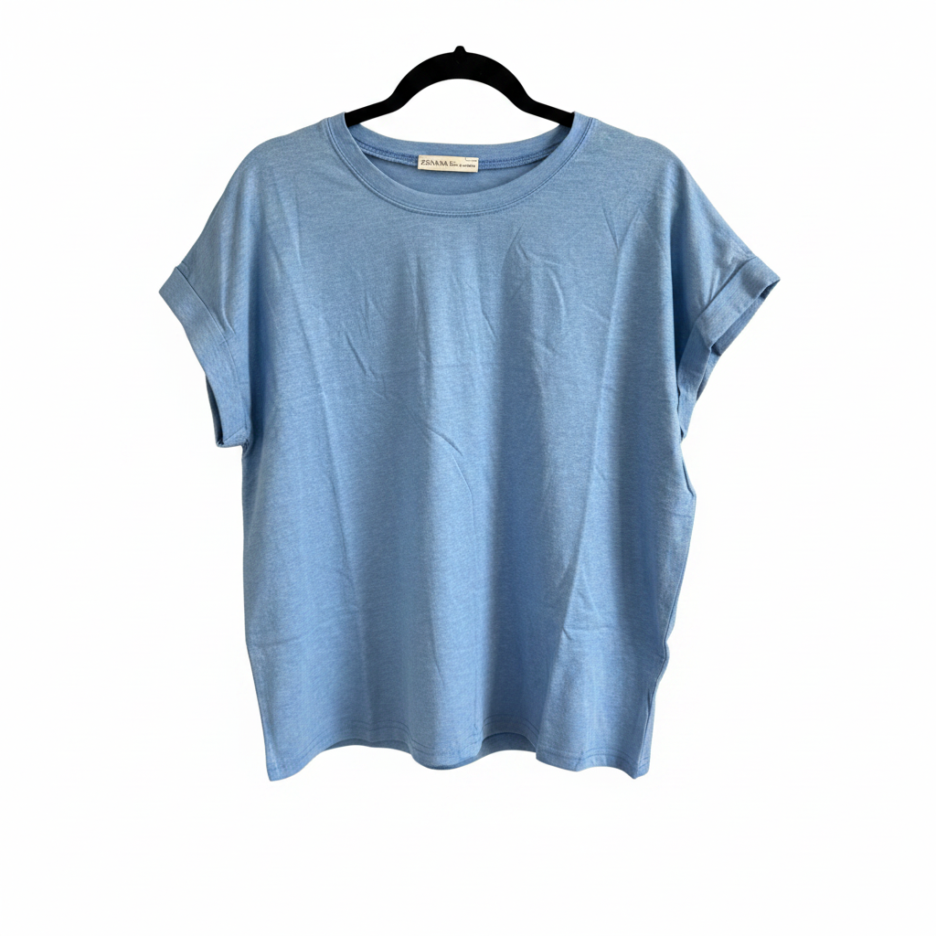 Zenana Cotton Tee (Plus) - White Background