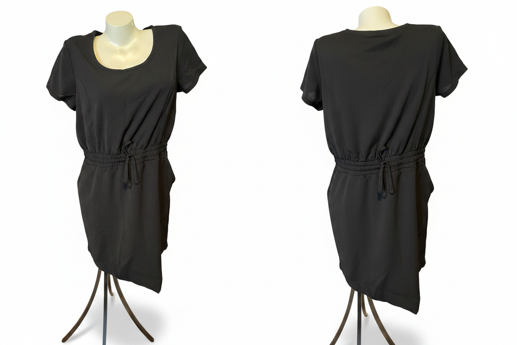 32 Cool Cinch Waist Dress - White Background 3