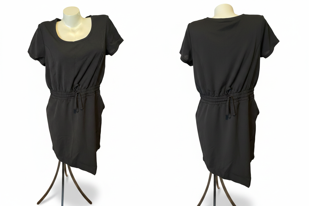32 Cool Cinch Waist Dress - White Background 3