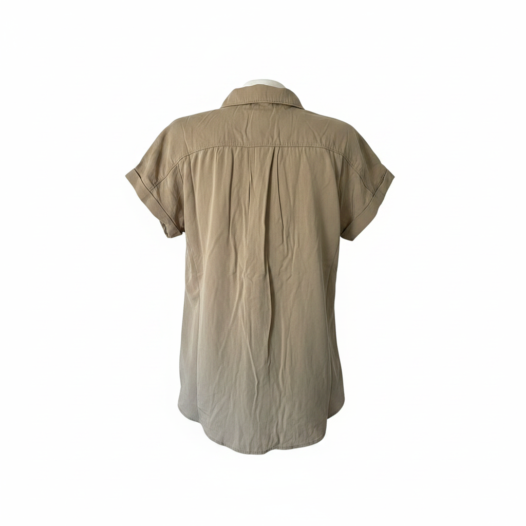 Button Safari Shirt - White Background 2