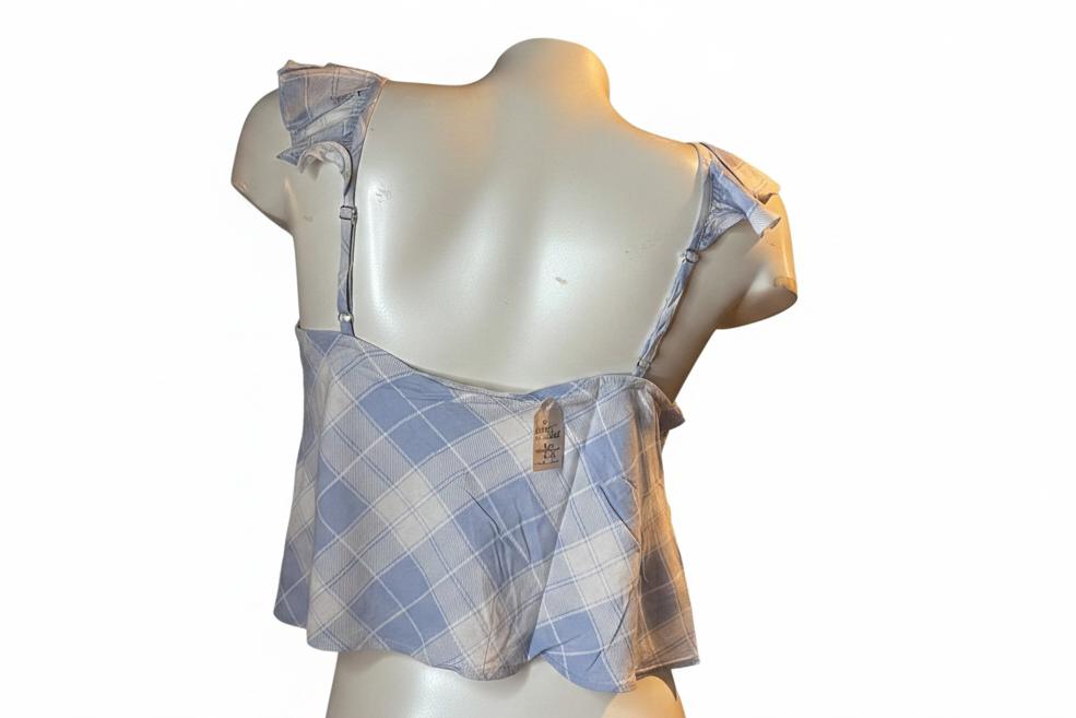 Promesa Powder Blue Crop - White Background 2