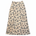 Long Floral Skirt - White Background