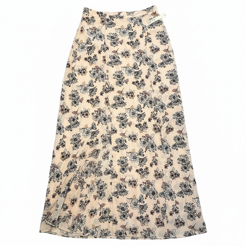 Long Floral Skirt - White Background