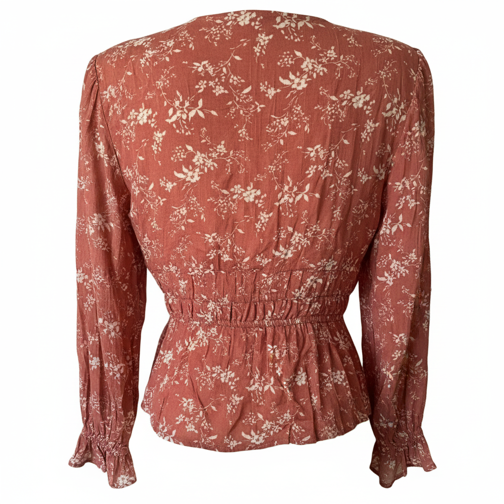 Floral Button Crop - White Background 2