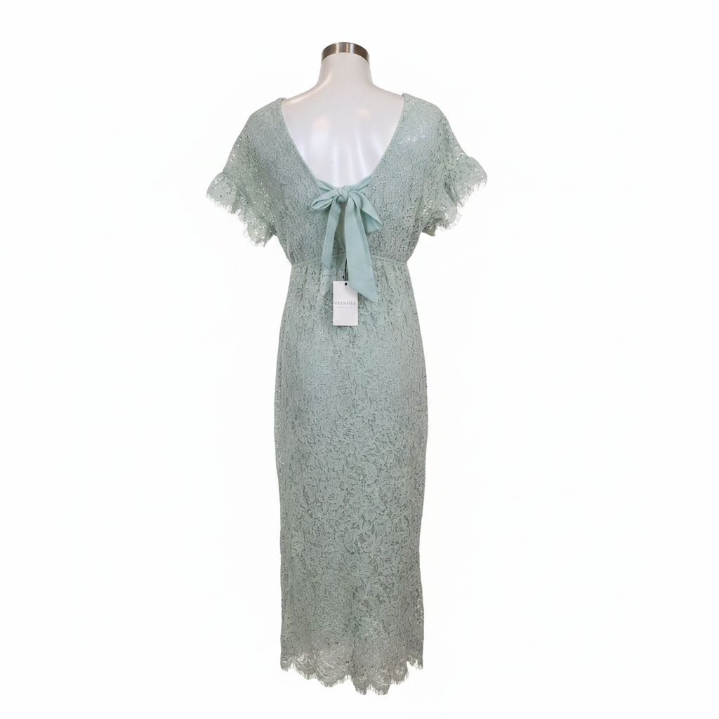 Lace tie dress second photo on white background