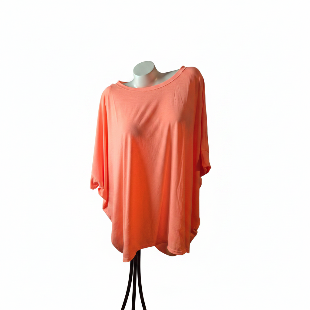 Dear Scarlett Orange Tunic (Plus) - White Background 1