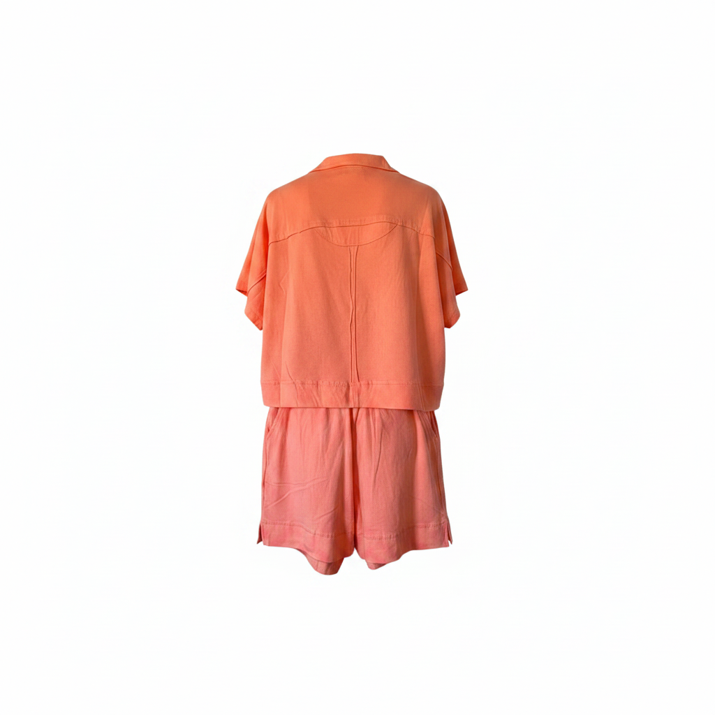Orange Short Set - White Background 2