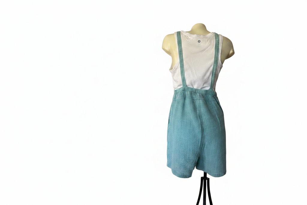 Short Romper-Blue 4 - White Background