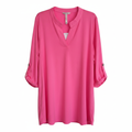 Dear Scarlett Pink Tunic (Plus) - White Background