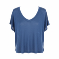 Zenana Blue Knit Top - White Background 1