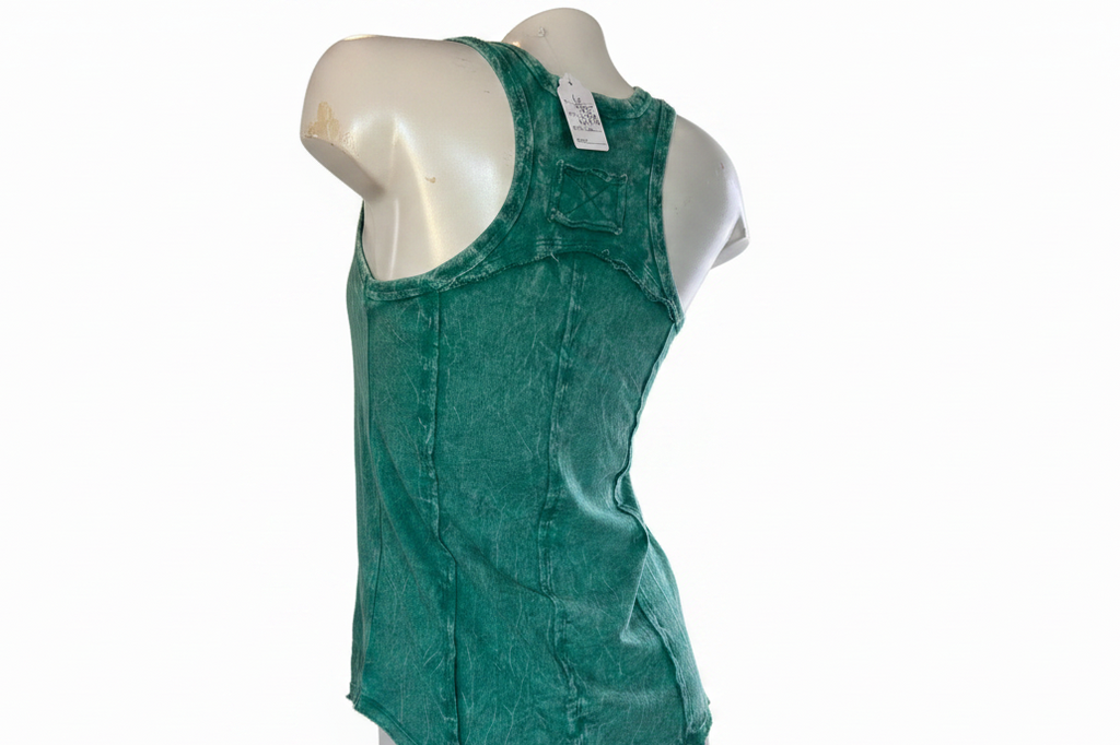 Emerald Green Racer Tank 2 - White Background