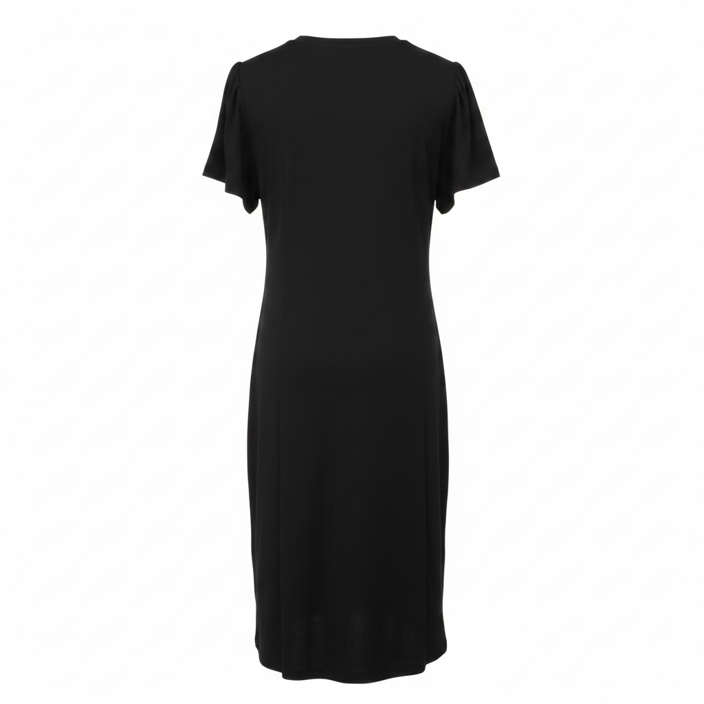 T-shirt Dress Black - White Background 2