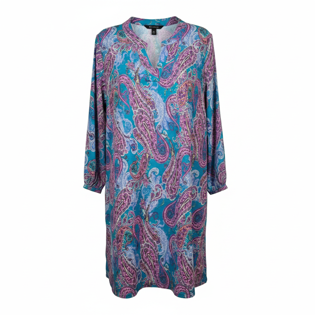 Dear Scarlett Print Dress (Plus) - White Background 1