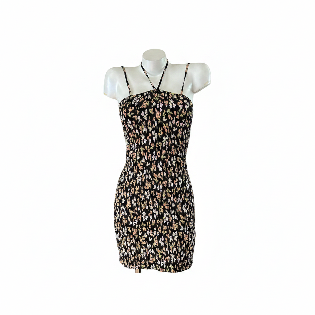 Flower Tank Dress - White Background 2