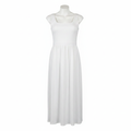 White Midi Dress - White Background
