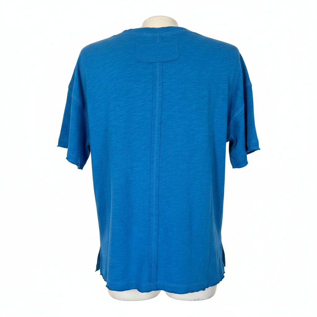 Slit Top Blue - White Background 2