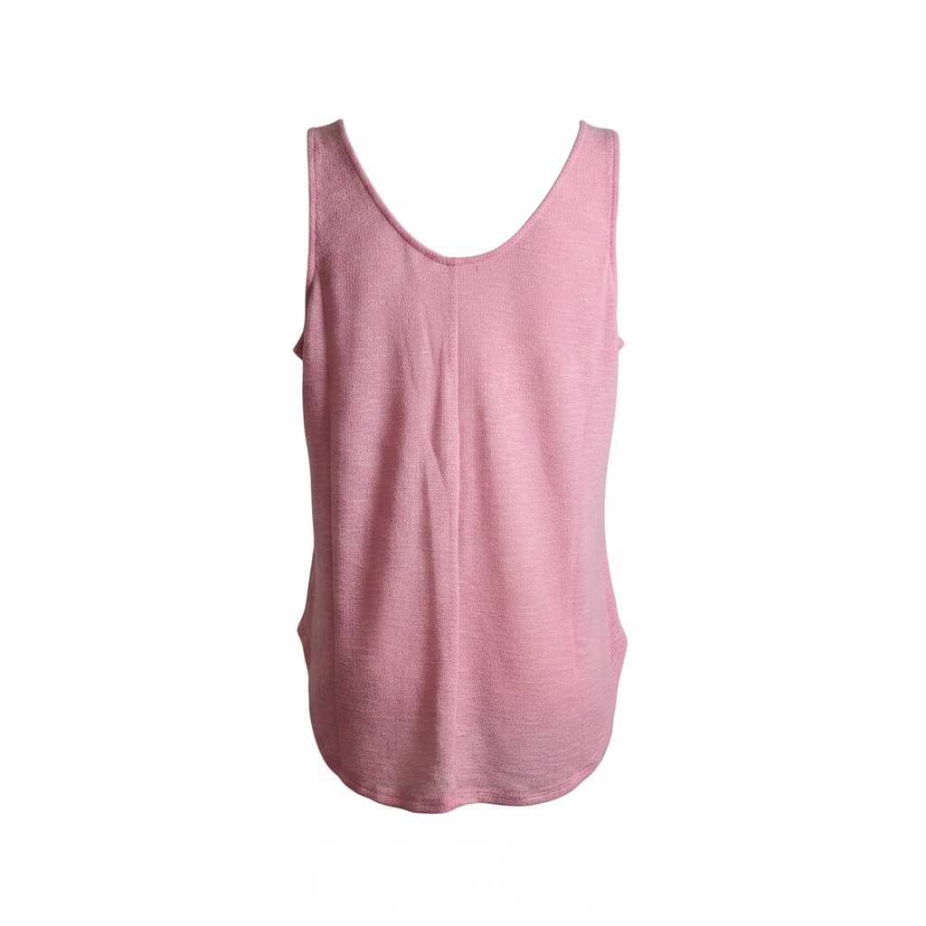 Zenana Flowy Knit Tank - White Background 4