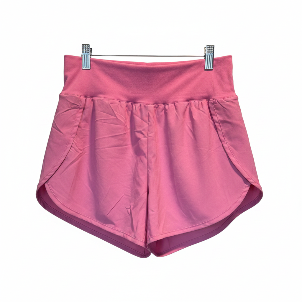 Pink Athletic Shorts - White Background