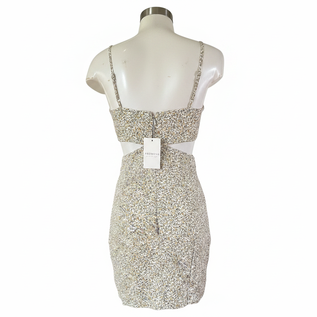 Flower cut out dress second photo on white background