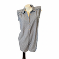 Stripe Button Romper - White Background 2