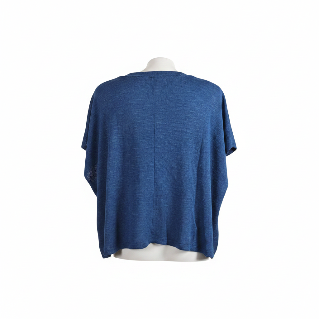 Zenana Blue Knit Top - White Background 2