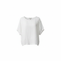 Elastic Short Sleeve Top White - White Background 1