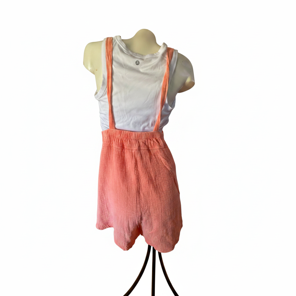 Zenana Short Romper-Orange