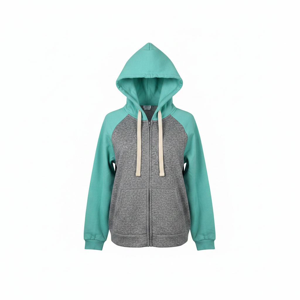 Zip-Hoodie - White Background 1